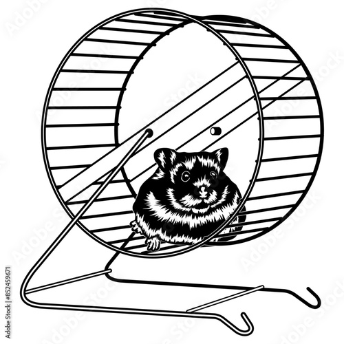 Hamster In Treadwheel