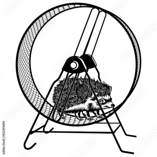 Hedgehog In Treadwheel