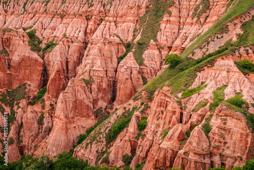 Fényképezés Natural rock formation Rapa Rosie (Red Ravine) near Sebes, Romania