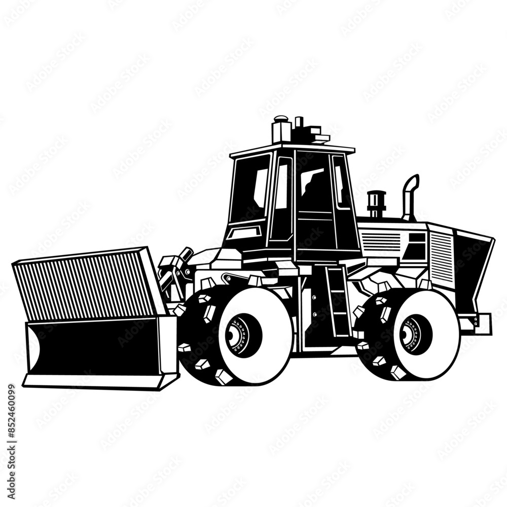 Naklejka premium Landfill Compactor