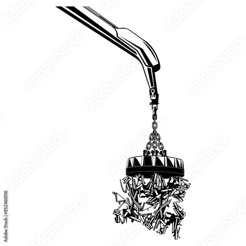 Junkyard Magnet Crane