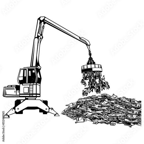 Junkyard Magnet Crane