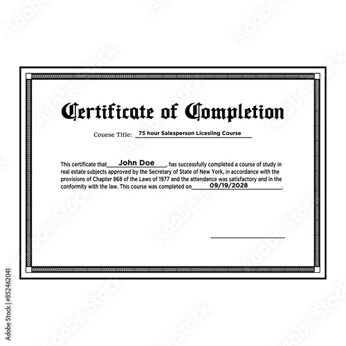 Real Estate License Template