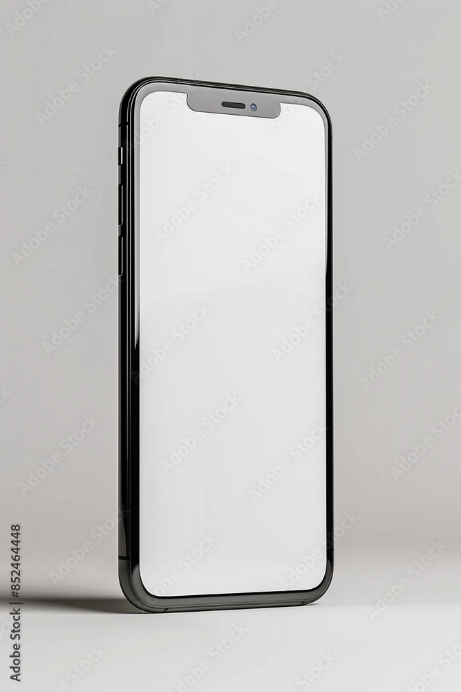 High-resolution smartphone mockup with a blank screen, isolated on a white background for website designs High-resolution smartphone mockup with a blank screen, isolated on a white background for website designs