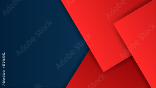 Gradient shapes on dark background. Navy and red abstract design template