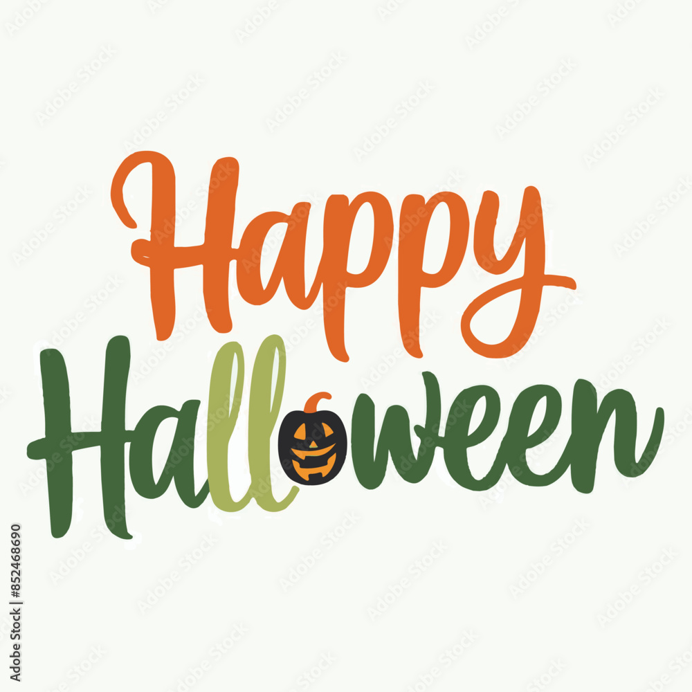 Naklejka premium happy halloween typography in vector