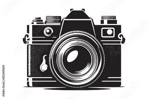 Camera vector silhouette Illustration artwork