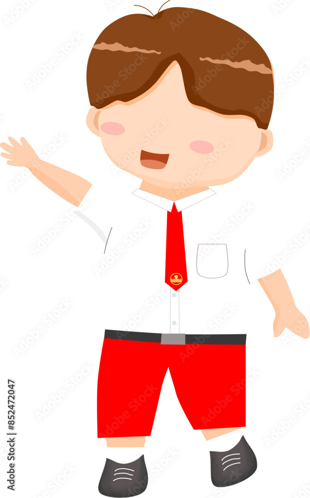 cute boy character who goes to elementary school