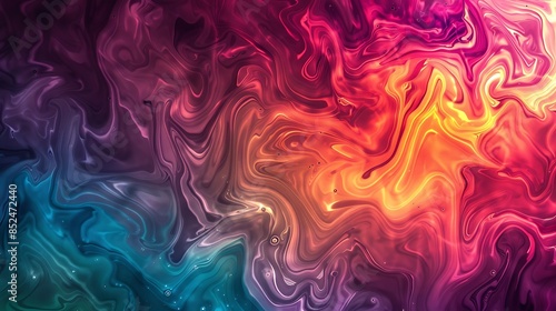 Dynamic paint swirls creating a vibrant abstract background.