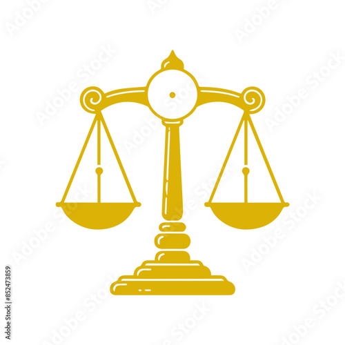 Scales of justice flat icon