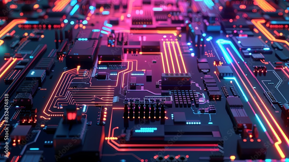 an abstract hardware board an abstract hardware board
