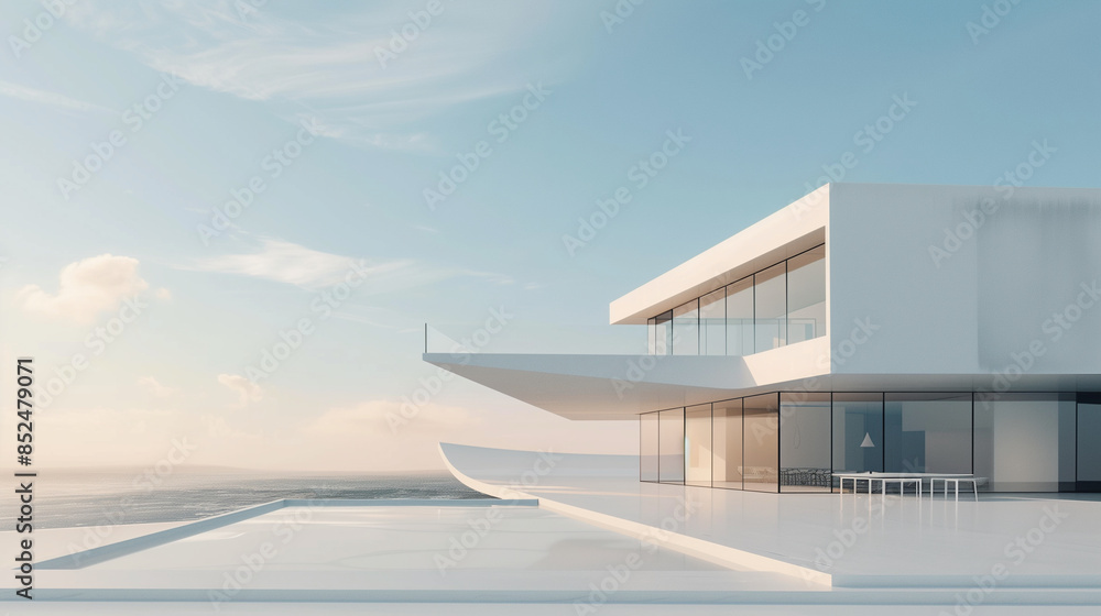 Fototapeta premium Modern villa with open plan living