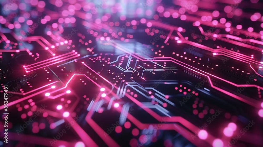 Clean background with interconnected circuit board patterns, geometric and stylish. Clean background with interconnected circuit board patterns, geometric and stylish.