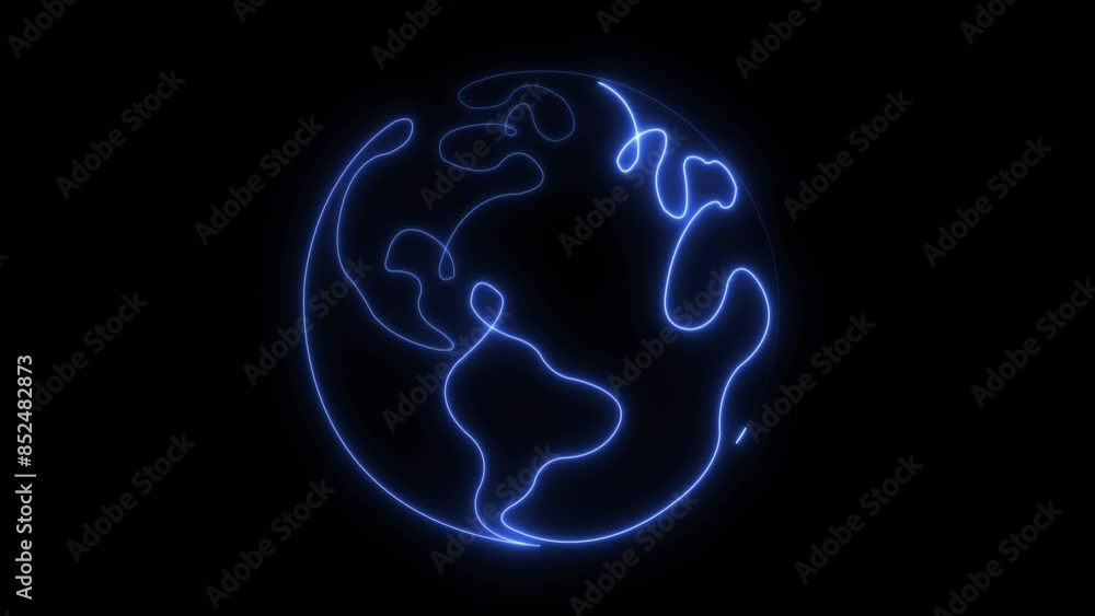 Neon Earth globe. Neon world. Glowing neon line. isolated on black background. Line art. Bright sphere logo. Motion Graphic Animation. 4K Ultra HD Video. World or Earth. Global internet. Geometric.
Neon Earth globe. Neon world. Glowing neon line. isolated on black background. Line art. Bright sphere logo. Motion Graphic Animation. 4K Ultra HD Video. World or Earth. Global internet. Geometric.