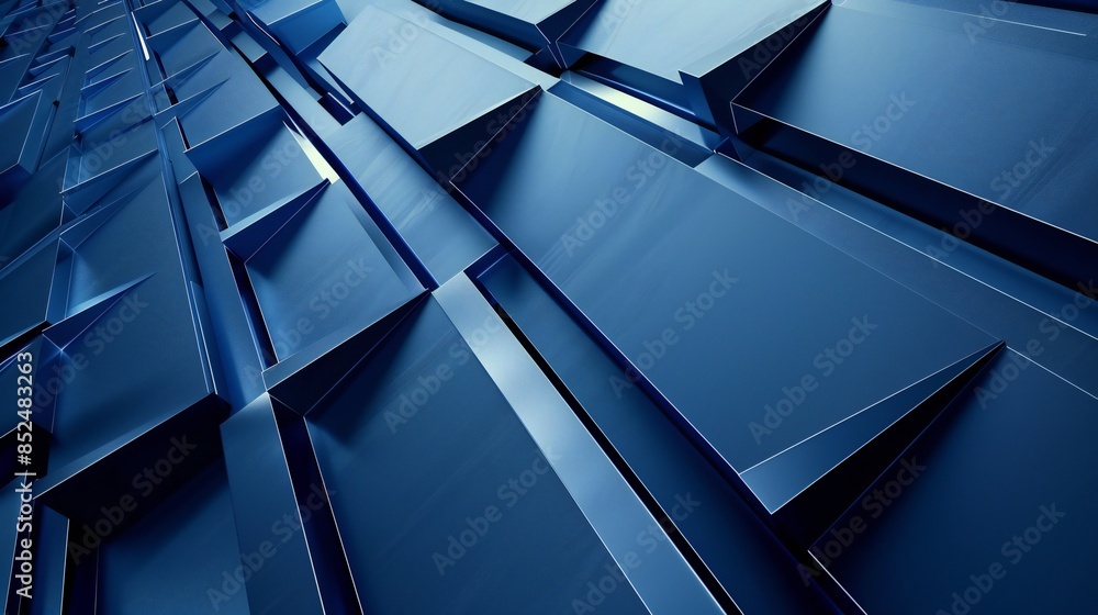 Obraz premium Crisp background with sharp, angular tech lines forming geometric shapes, sleek and futuristic.