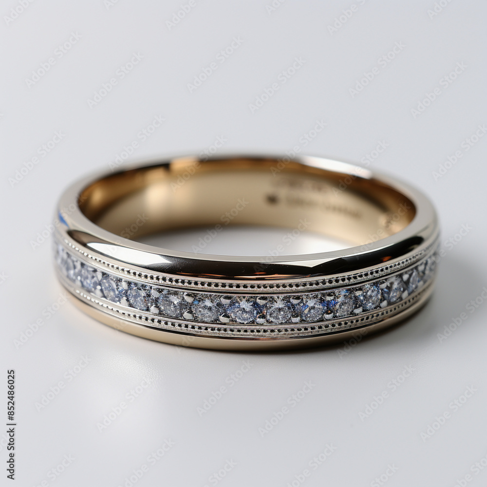 Stunning Shot of a Small and Elegant Wedding Ring Design Stunning Shot of a Small and Elegant Wedding Ring Design