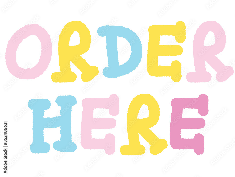 ORDER HERE sale icon for font, typography, promotion, marketing, business, communication, online shopping, campaign badge, sticker, ad template, social media, discount, web button, print, pastel sale ORDER HERE sale icon for font, typography, promotion, marketing, business, communication, online shopping, campaign badge, sticker, ad template, social media, discount, web button, print, pastel sale