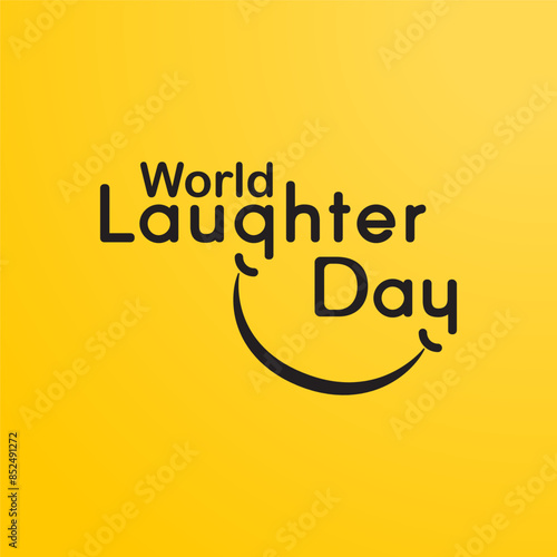world laughter day typography vector design