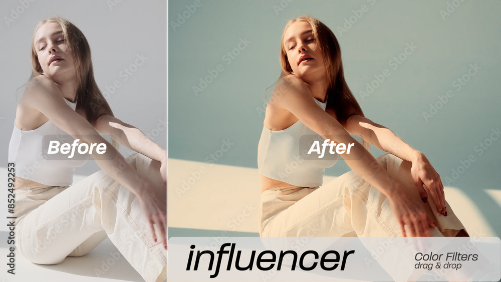 Influencer Color Filters Stock Template | Adobe Stock