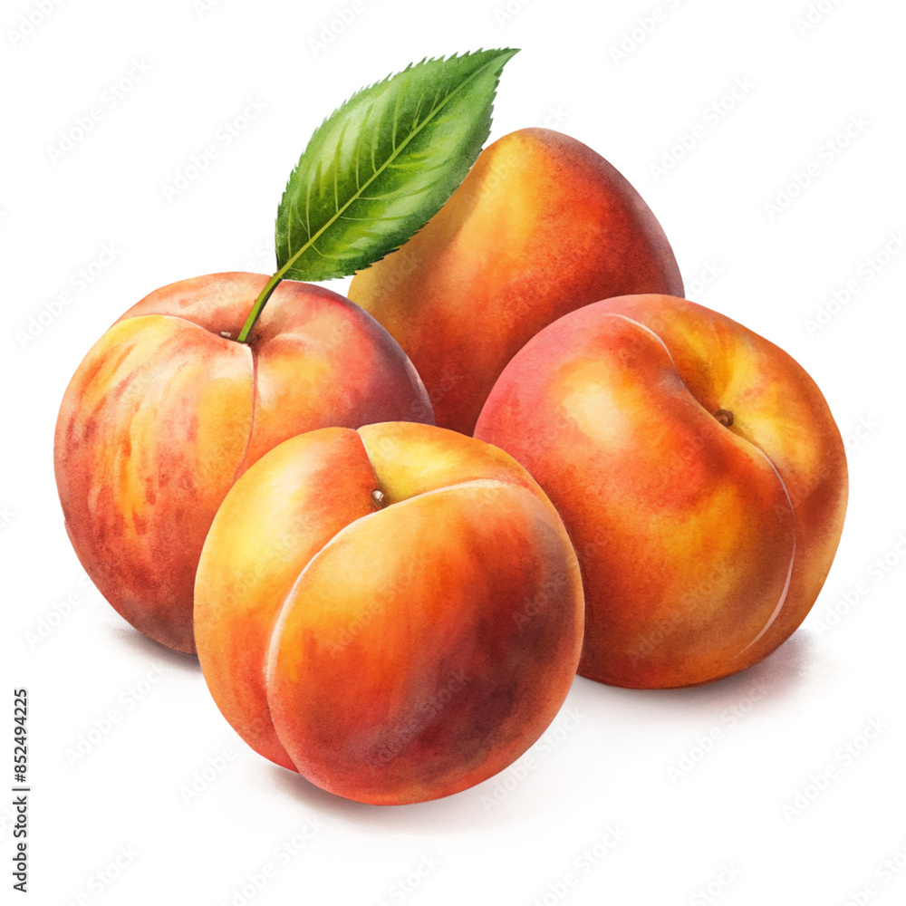 peaches isolated on white background peaches isolated on white background