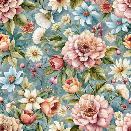 Floral design pattern. 