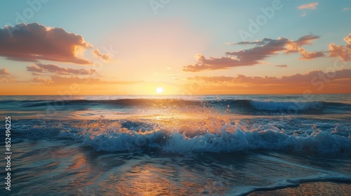 Sunrise over the ocean