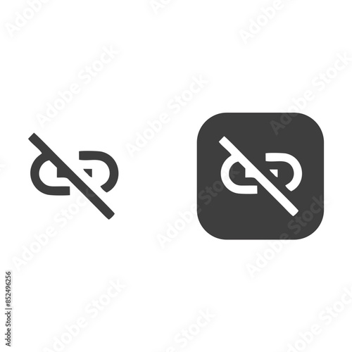 link off icon link disconnect icon Link icon, attach link chain icon. Internet url icon symbol. Simple link icon designInternet URL or webpage url link icons set.