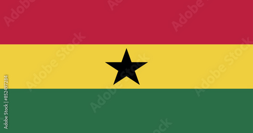 Illustration of the national flag of Ghana