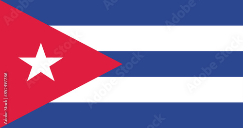Illustration of the national flag of Cuba