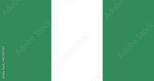 Illustration of the national flag of Nigeria