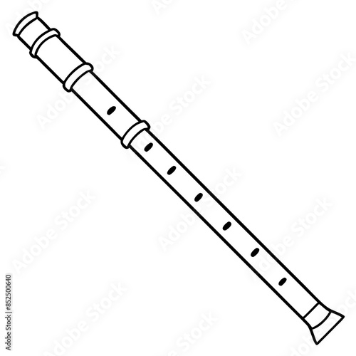  Bamboo Flute vector line art and illustration
