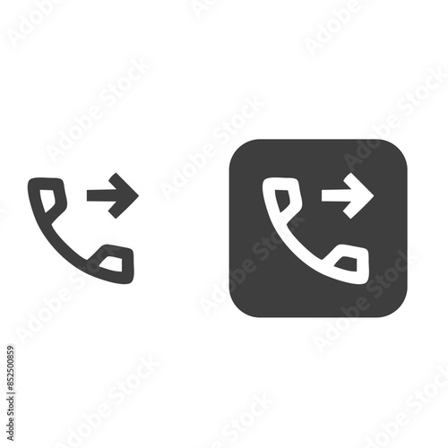 call forward icon call share icon, phone call forward with share arrow icon, Contact us telephone sign button, outgoing call icon - communication icons.