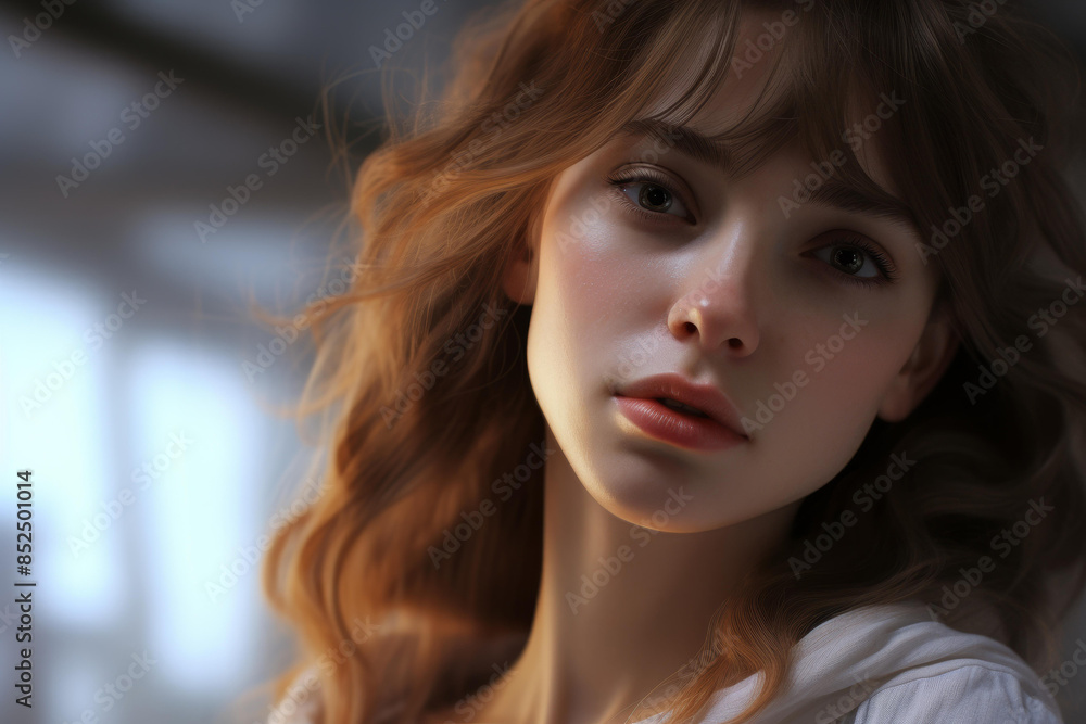Dive into a hyperrealistic world of beauty with a stunningly rendered girl Dive into a hyperrealistic world of beauty with a stunningly rendered girl