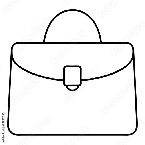 Vanity Bag vector illustration and line art.