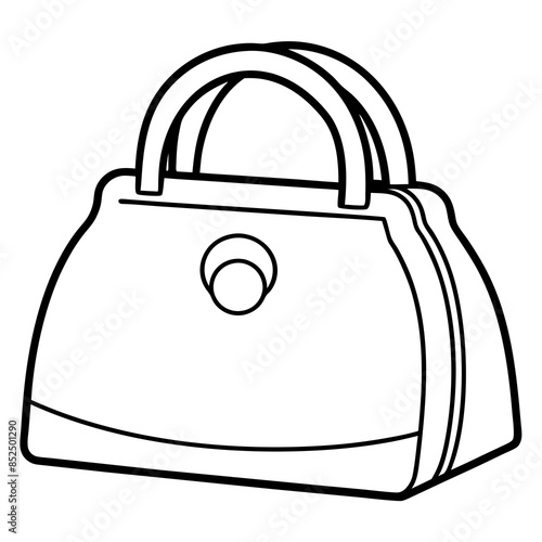 Vanity Bag vector illustration and line art.