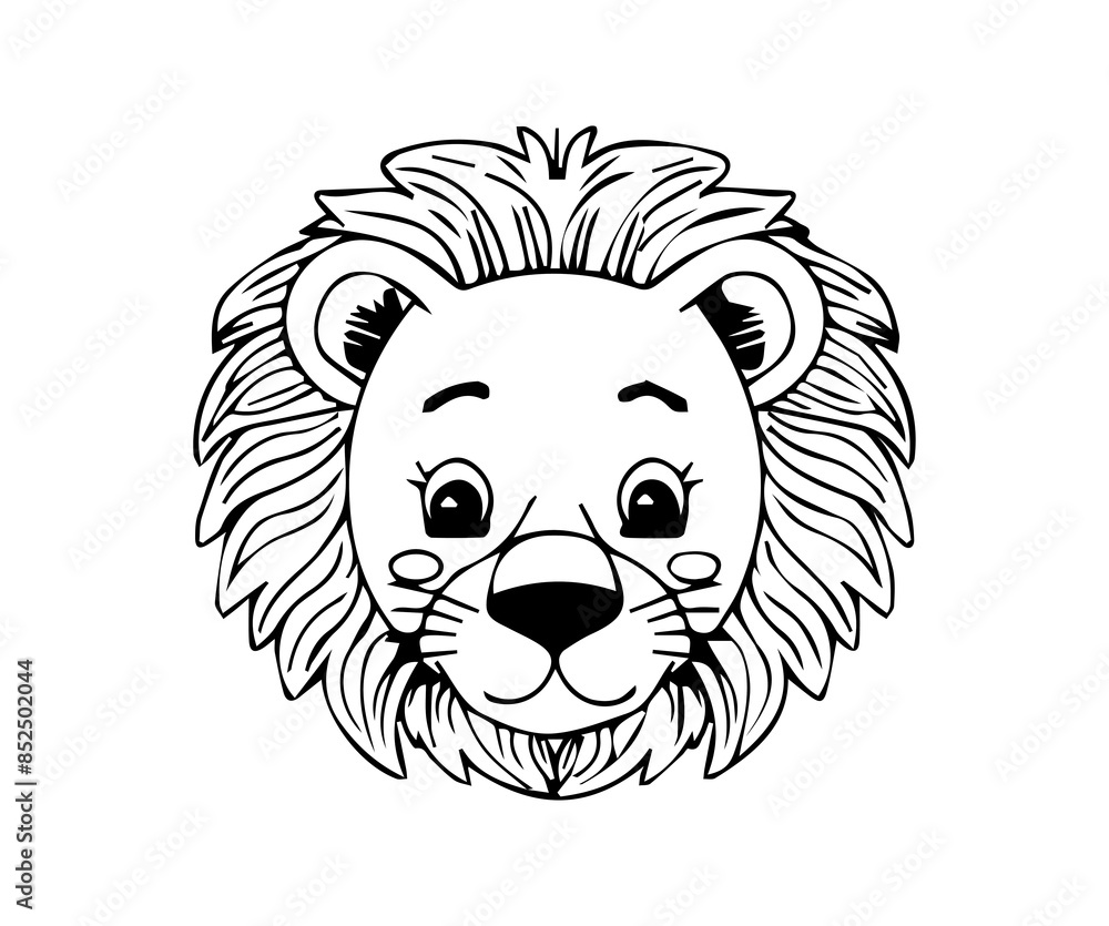 lion head vector, cartoon lion head lion head vector, cartoon lion head
