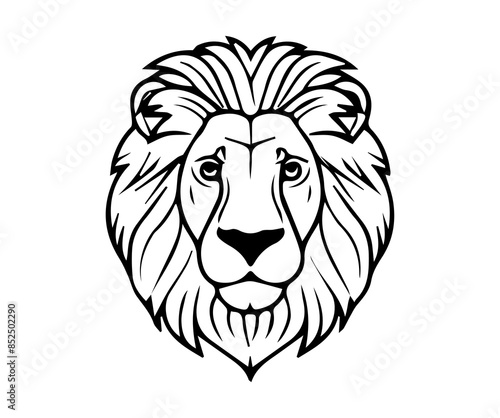 lion head vector illustration, head of lion, head of lion