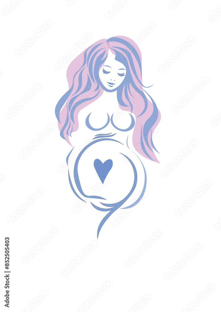 Pregnant woman silhouette, vector symbol. Image of pregnant woman expectant child birth. Mother care icon Pregnant woman silhouette, vector symbol. Image of pregnant woman expectant child birth. Mother care icon