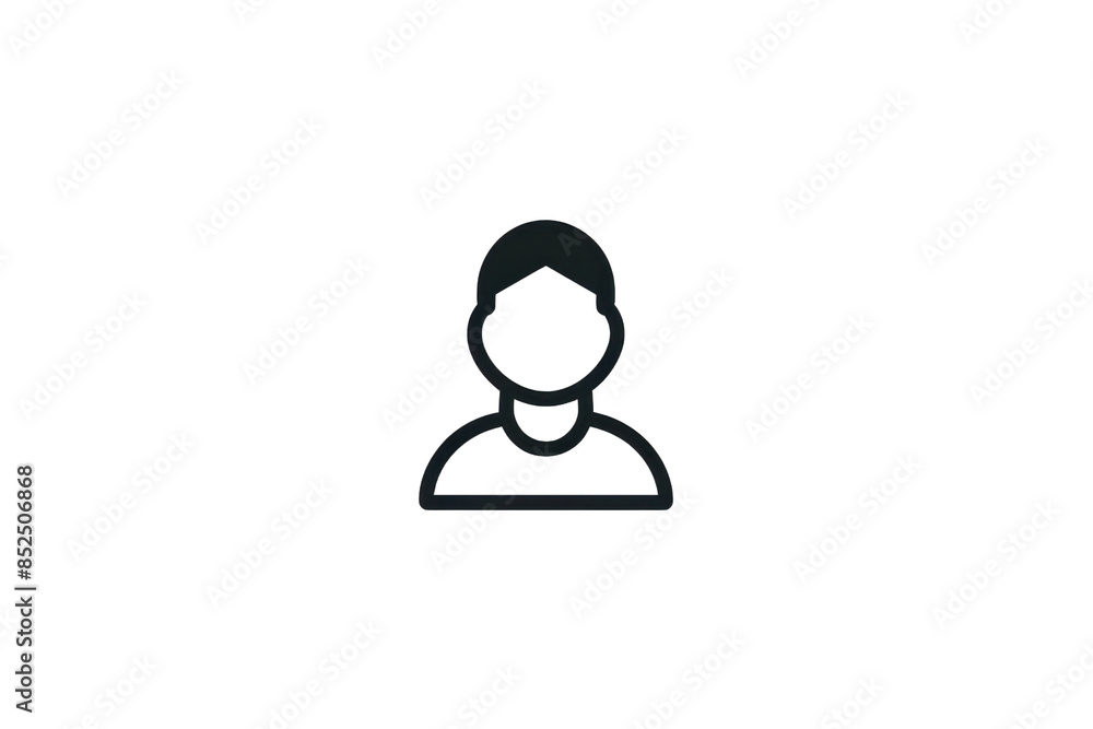 Minimalist black outline of a person icon on a transparent background, perfect for user profile or avatar placeholder. Minimalist black outline of a person icon on a transparent background, perfect for user profile or avatar placeholder.