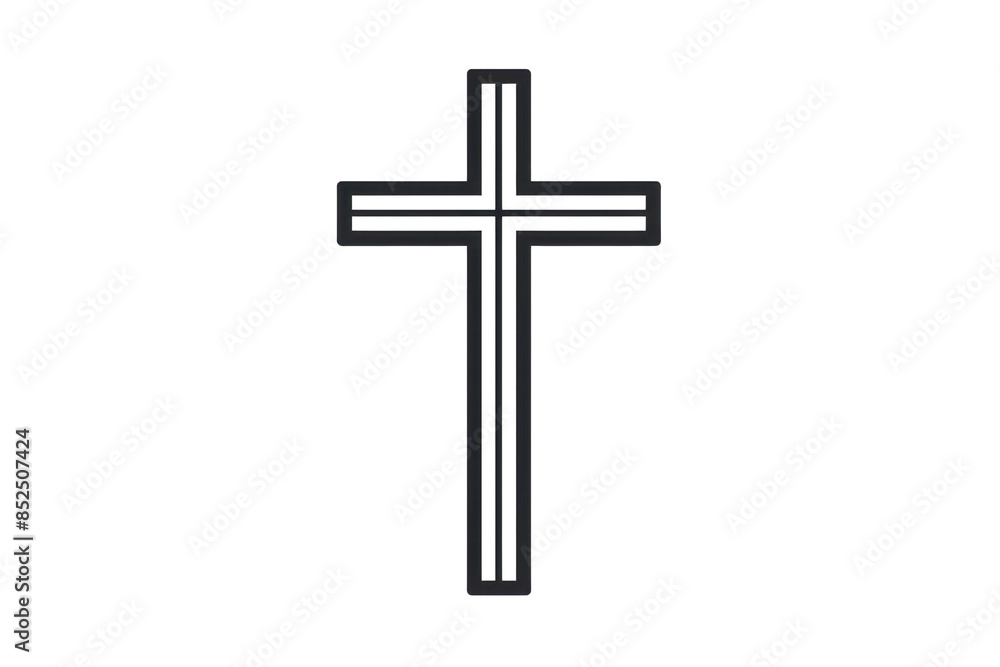 Simple black cross symbol on transparent background. representing faith, Christianity, and spirituality. Ideal for religious or inspirational content. Simple black cross symbol on transparent background. representing faith, Christianity, and spirituality. Ideal for religious or inspirational content.