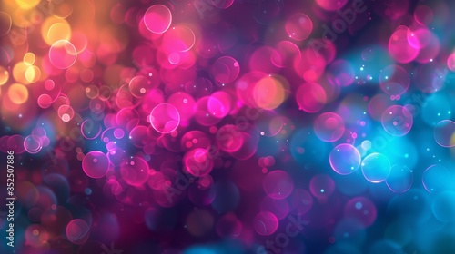 Defocused neon background with blended hues © BrilliantPixels