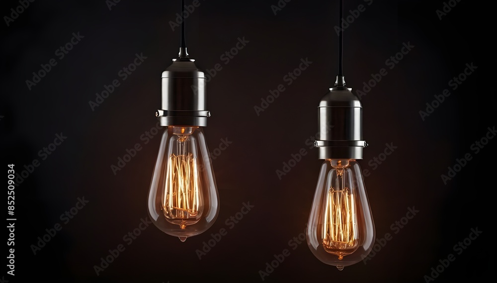 A Single Edison Bulb Hanging Against a Dark Background A Single Edison Bulb Hanging Against a Dark Background