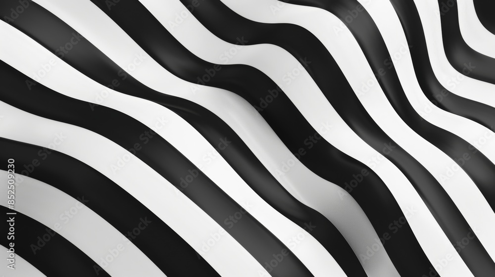 Abstract wavy lines pattern in monochrome shades