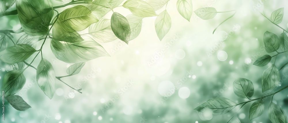 green leaves watercolor background green leaves watercolor background