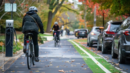 Wallpaper Mural Close up hipster on bike in the city at sunset Torontodigital.ca