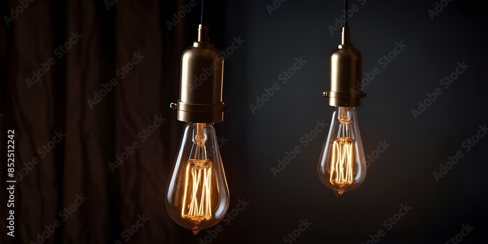 A Single Edison Bulb Hanging Against a Dark Background A Single Edison Bulb Hanging Against a Dark Background