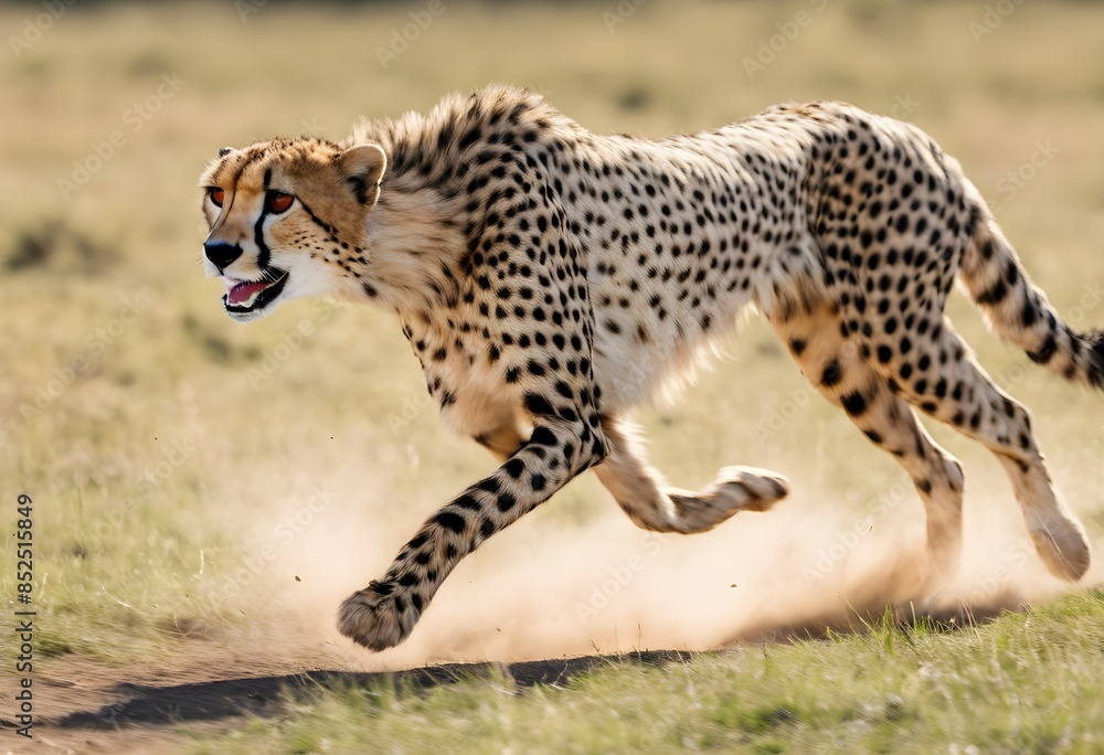 A Cheetah running towards us A Cheetah running towards us