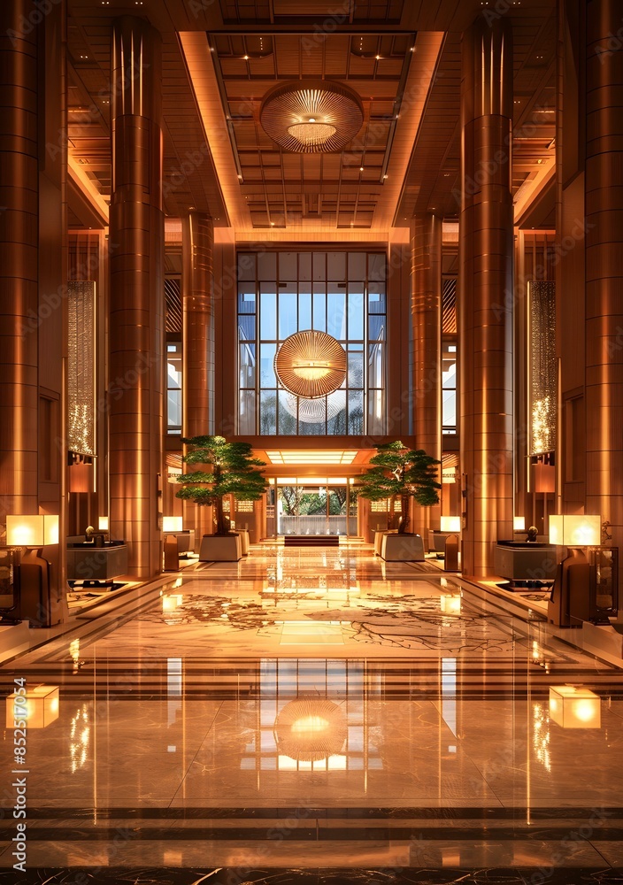 Fototapeta premium Luxury Hotel Lobby Interior Design