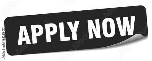apply now sticker. apply now label