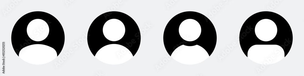 Ταπετσαρία Iconic and modern default anonymous user portrait vector illustration flat vecto